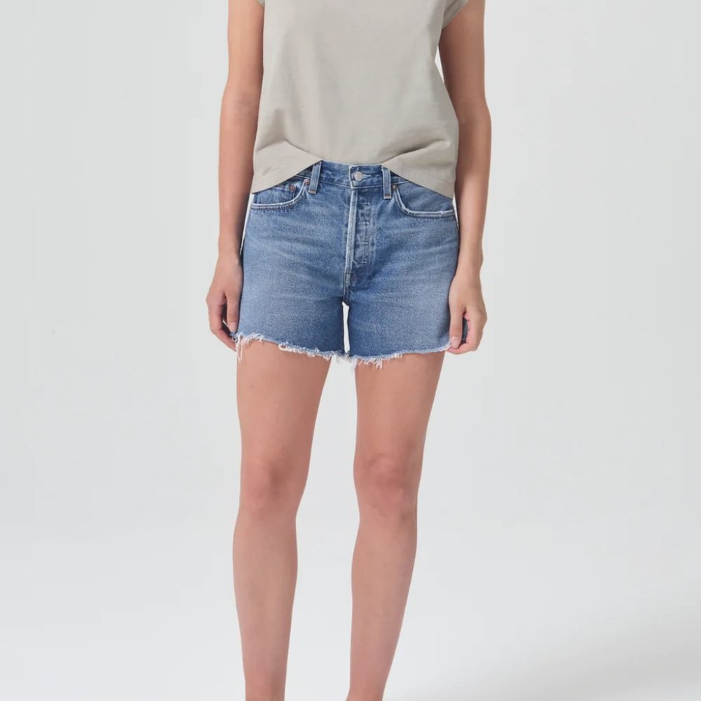 Agolde Parker Long Short Loose Fit Vintage NWT 27 Skywave color